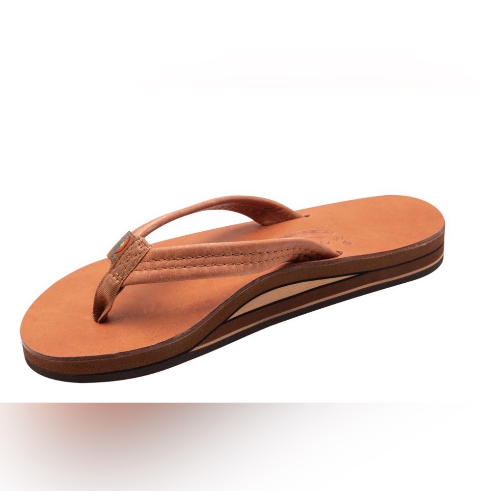 Rainbow Luxury Leather FLIP FLOPS - Double Layer Arch Support  SIZE 7.5-8.5 NEW